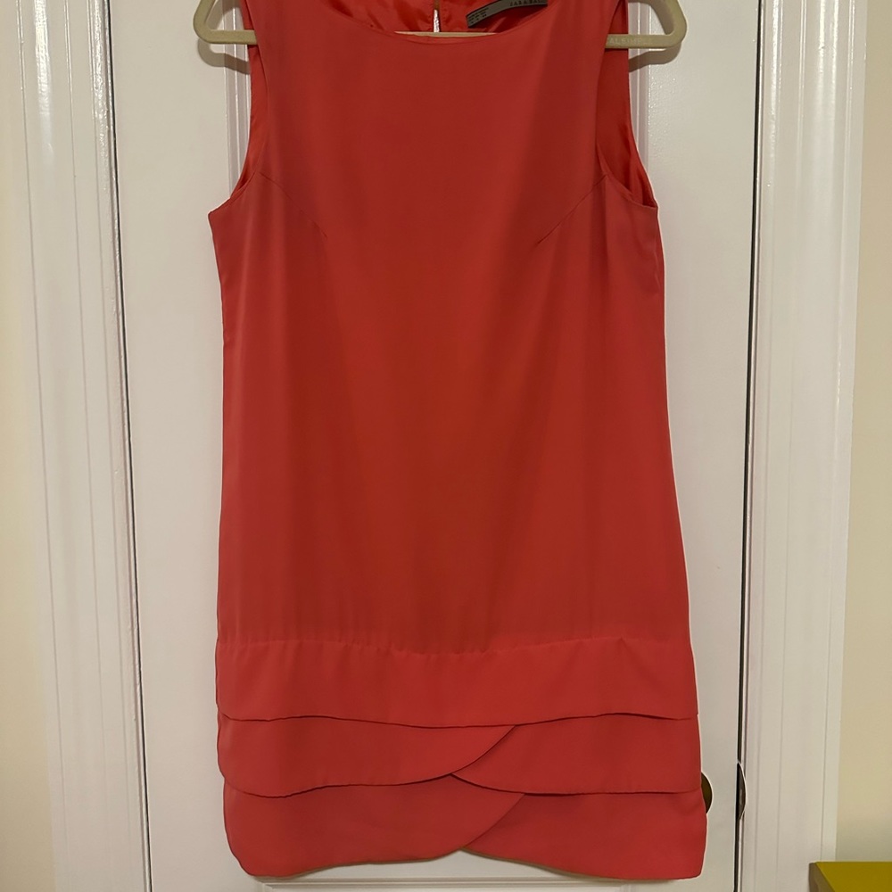 Coral pink Zara dress women’s medium